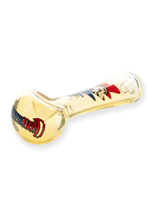 4.5" Colour Changing Stealie in Bolt Spoon Hand Pipe