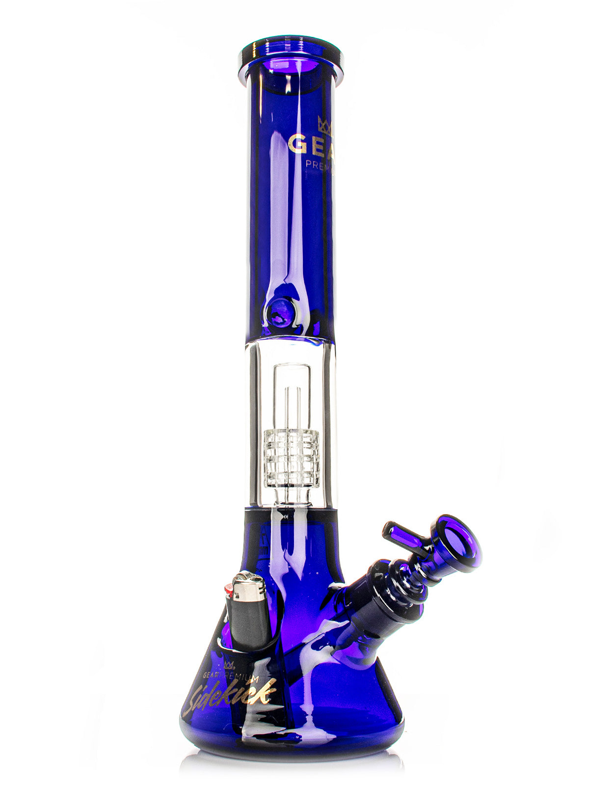 15.5" 7mm Thick Sidekick Dual Chamber Water Pipe