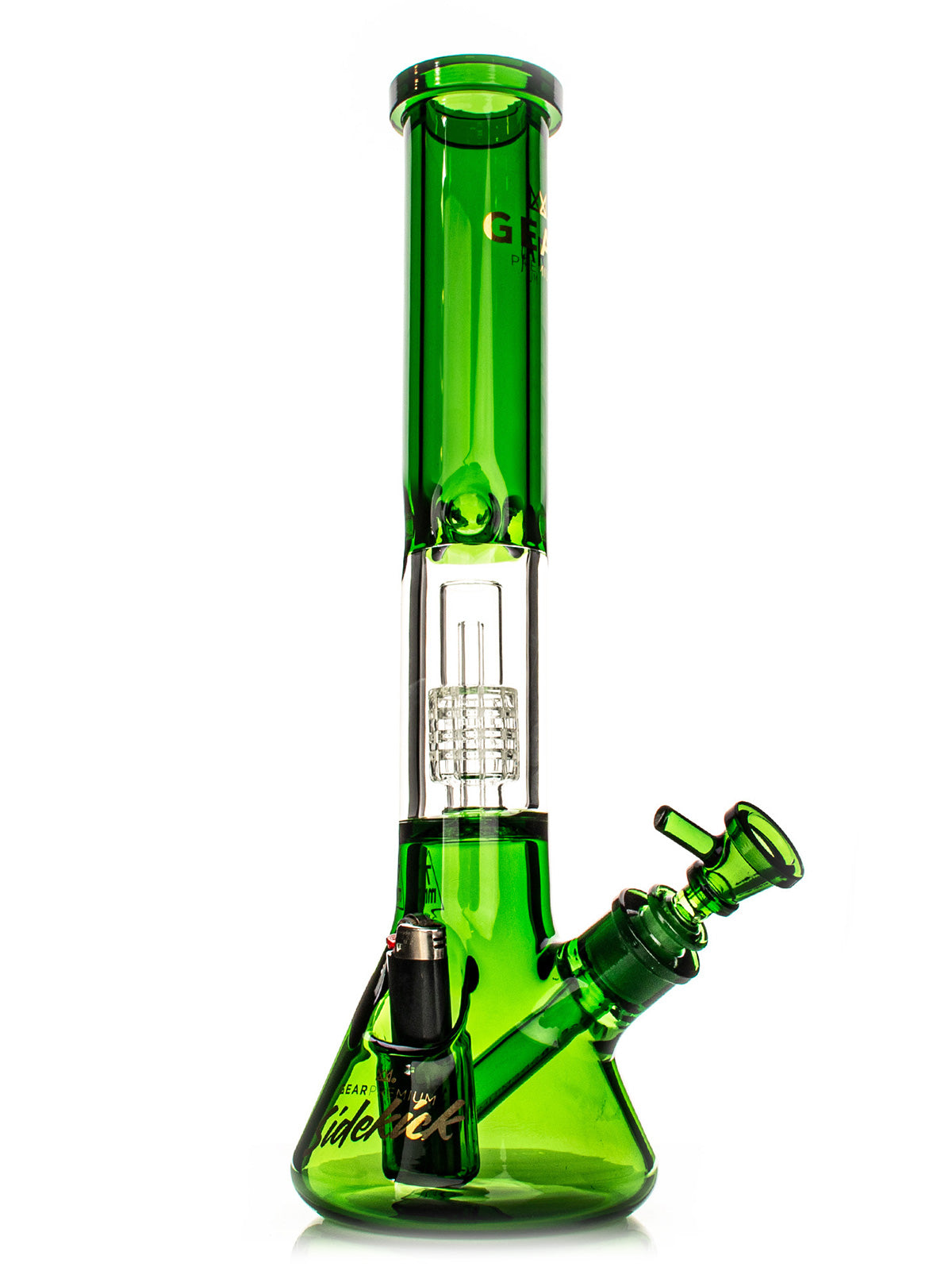 15.5" 7mm Thick Sidekick Dual Chamber Water Pipe