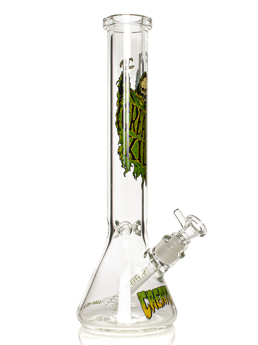 15" 7mm Thick Reaper Kills Beaker Base Water Pipe