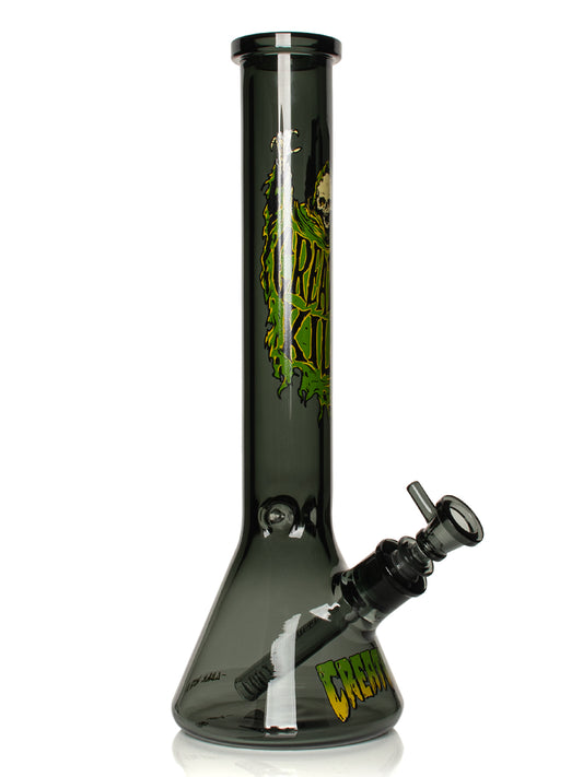 15" 7mm Thick Reaper Kills Beaker Base Water Pipe