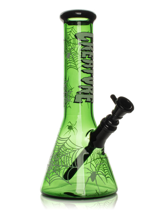 12” Glow-in-the-Dark Spiderweb Water Pipe