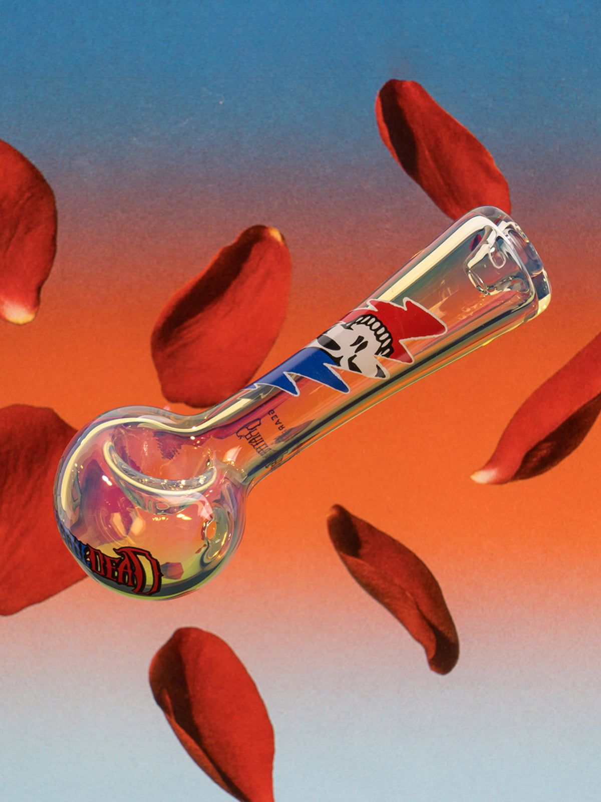 4.5" Colour Changing Stealie in Bolt Spoon Hand Pipe
