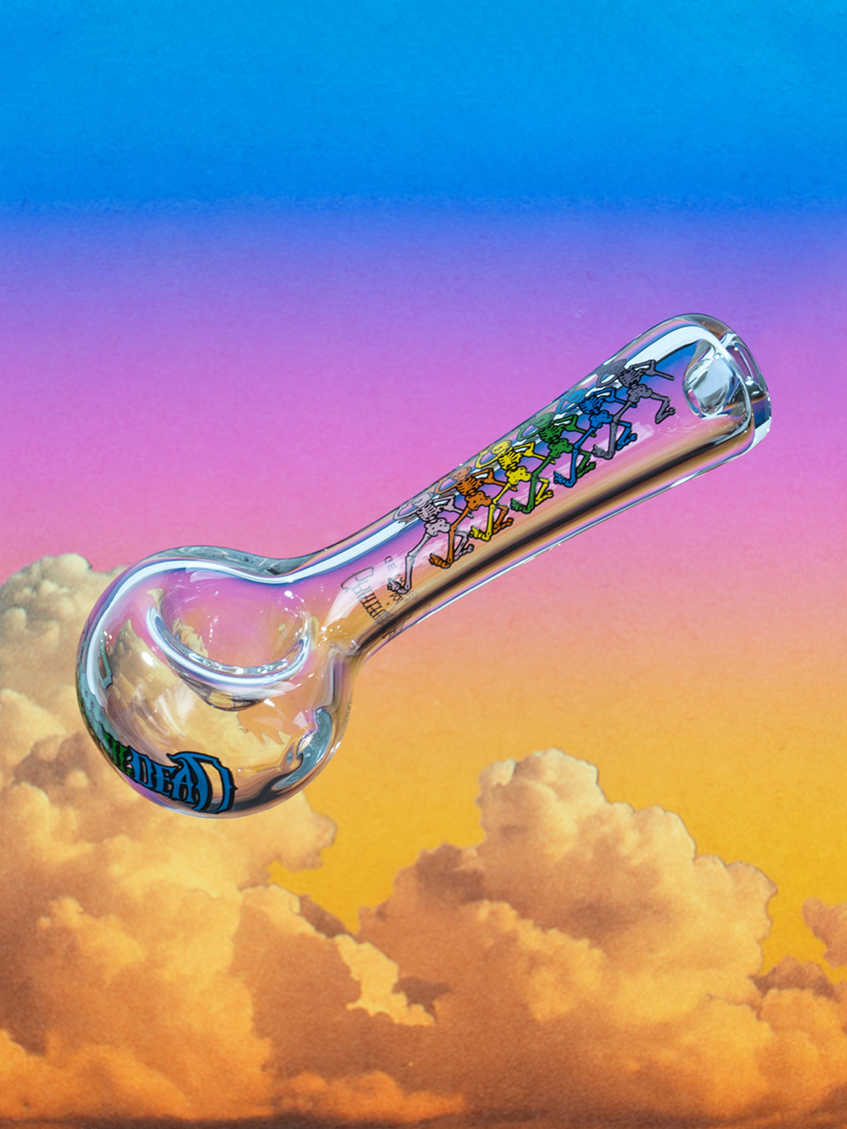 4.5" Dancing Skeletons Spoon Hand Pipe