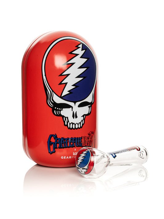 4.5" Steal Your Face Spoon Hand Pipe in Collectible Tin