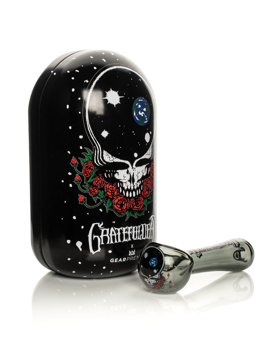 4.5" Space Your Face Spoon Hand Pipe in Collectible Tin