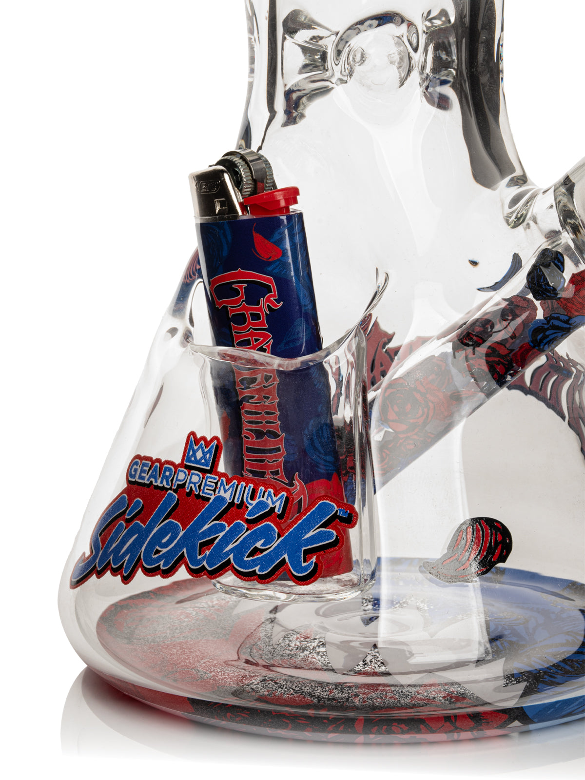 12" 7mm Thick Steal Your Face Sidekick Water Pipe (Limited Edition of 420)