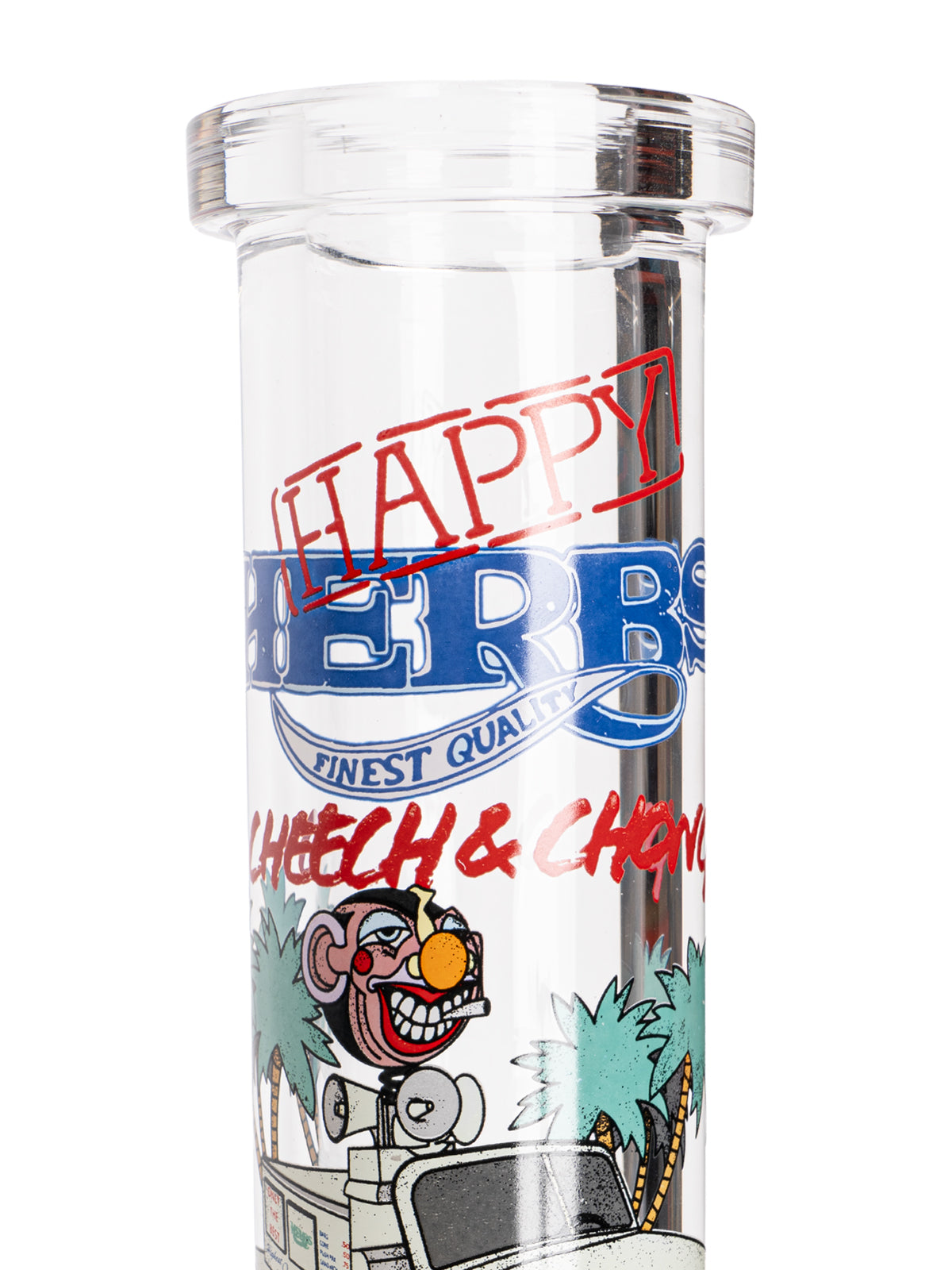 12" 7mm Thick Happy Herbs Sidekick Water Pipe (Limited Edition of 420)