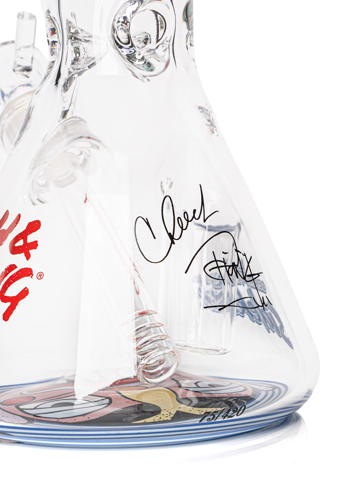 12" 7mm Thick Happy Herbs Sidekick Water Pipe (Limited Edition of 420)
