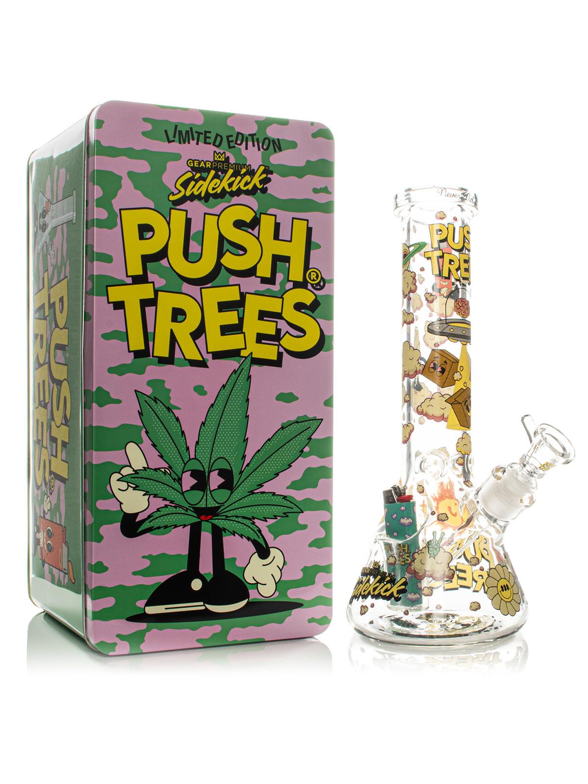 12" 7mm Thick Push Trees Sidekick Water Pipe (Limited Edition of 420)