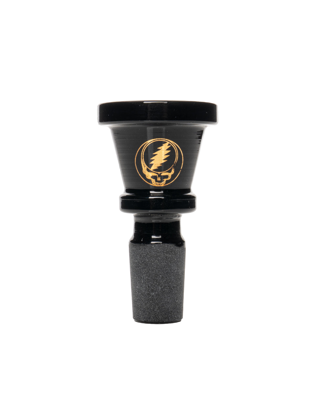 12" 7mm Thick Black & Gold Steal Your Face Sidekick Water Pipe (Limited Edition of 420)