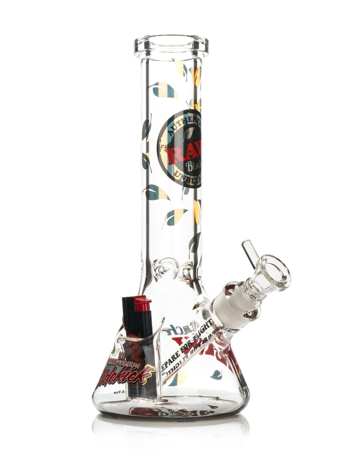 12" 7mm Thick Black Sidekick Water Pipe