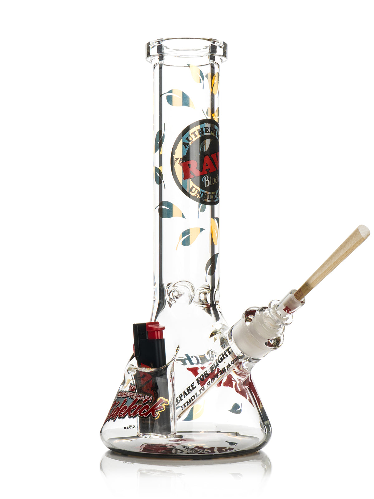 12" 7mm Thick Black Sidekick Water Pipe