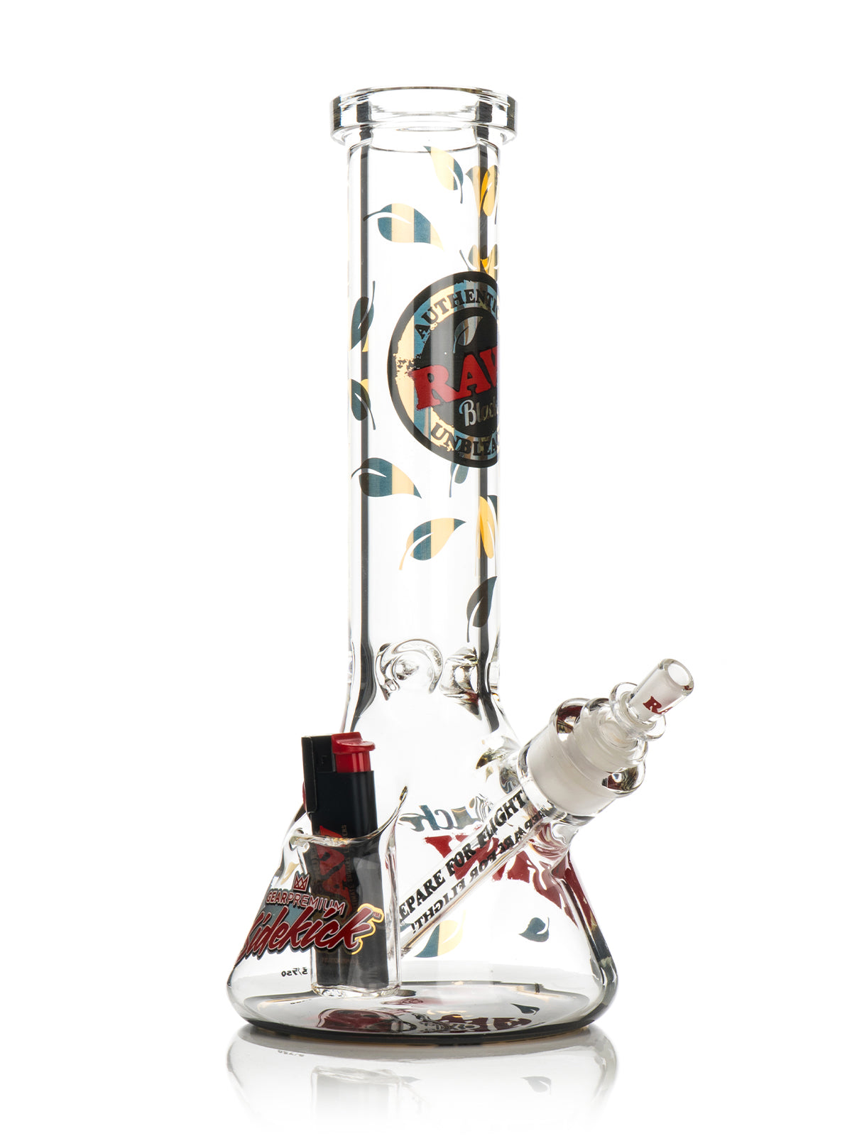 12" 7mm Thick Black Sidekick Water Pipe