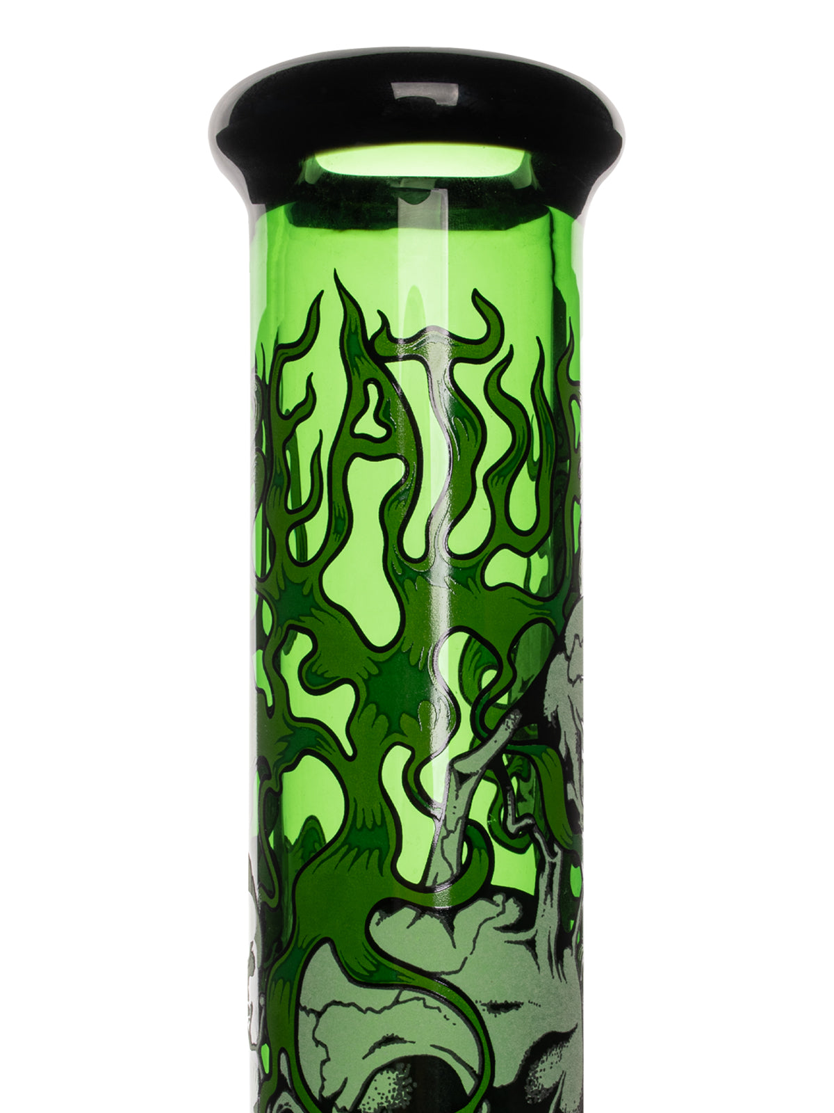 15” Glow-in-the-Dark Smoking Skulls Water Pipe