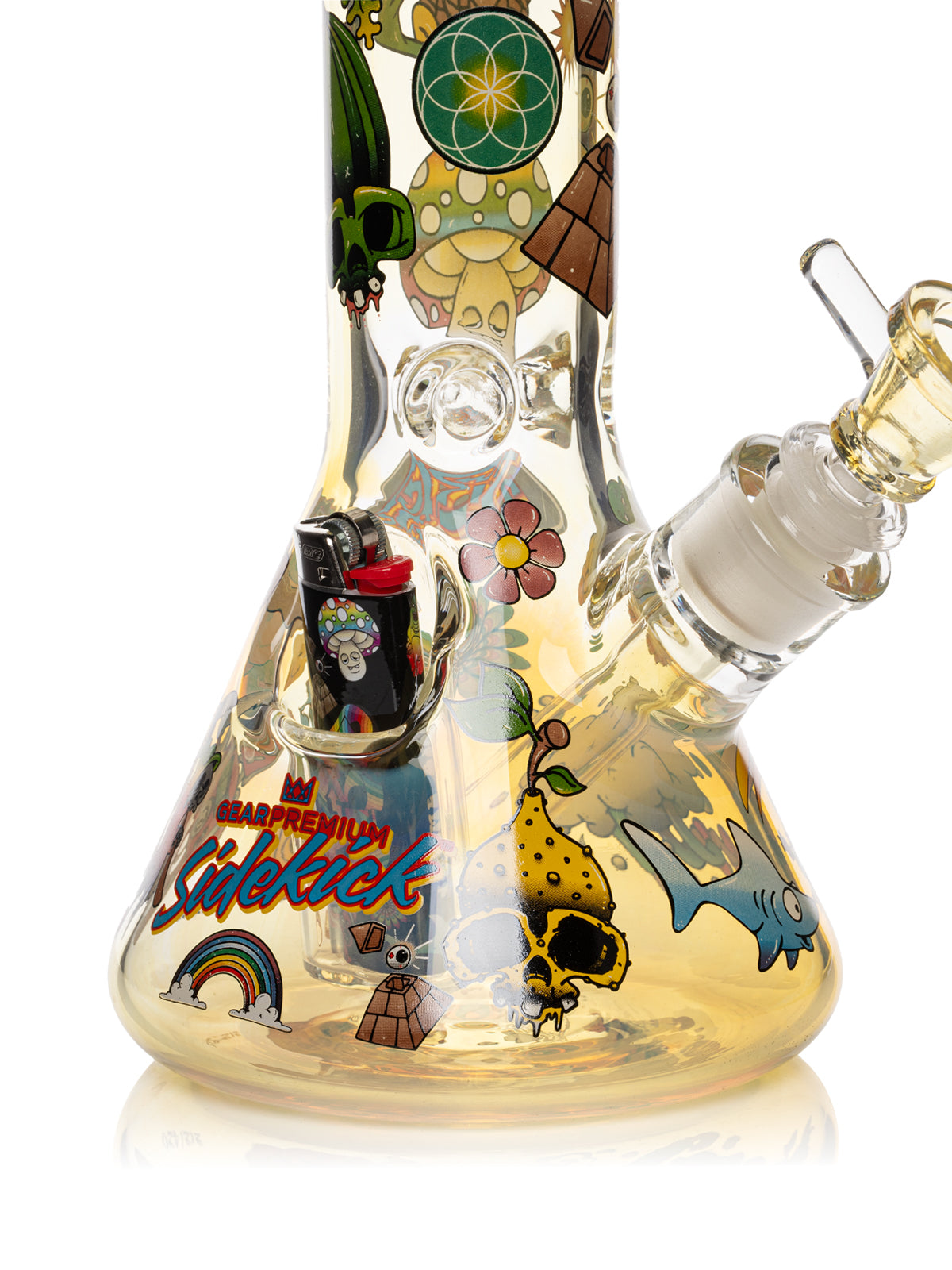 12" 7mm Thick Color Changing Jerome Baker Sidekick Water Pipe (Limited Edition)