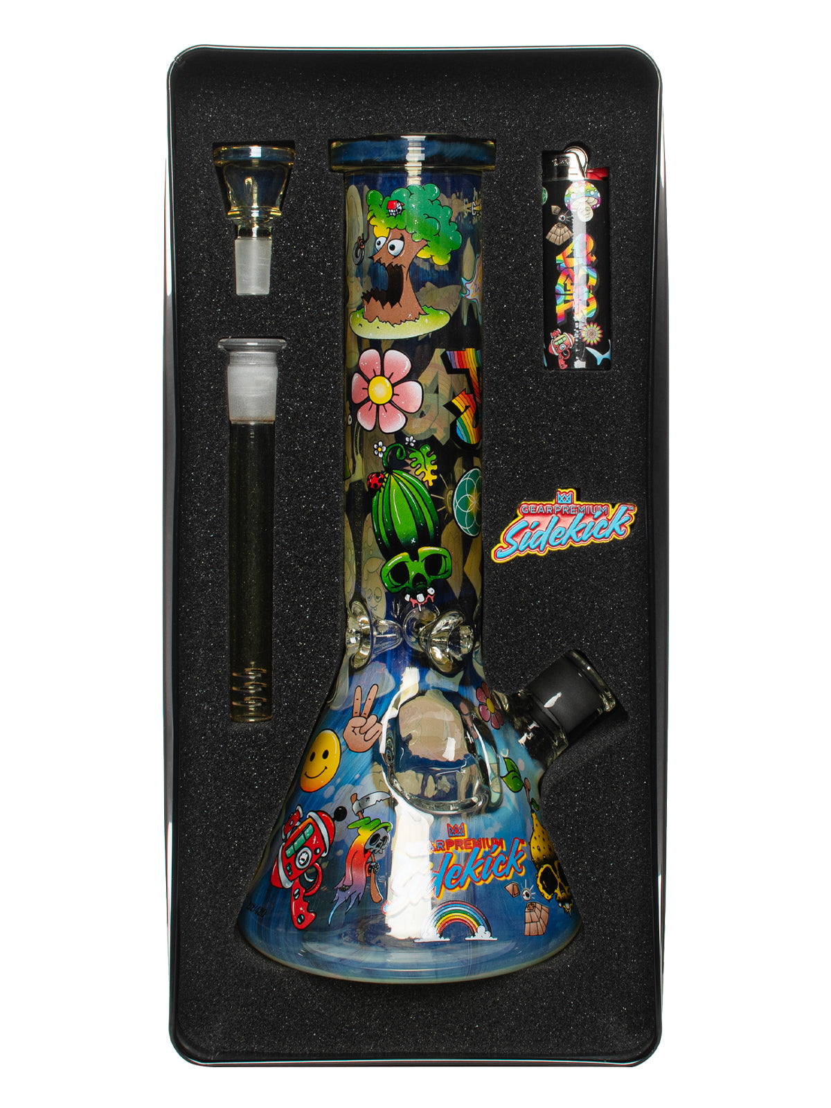12" 7mm Thick Color Changing Jerome Baker Sidekick Water Pipe (Limited Edition)