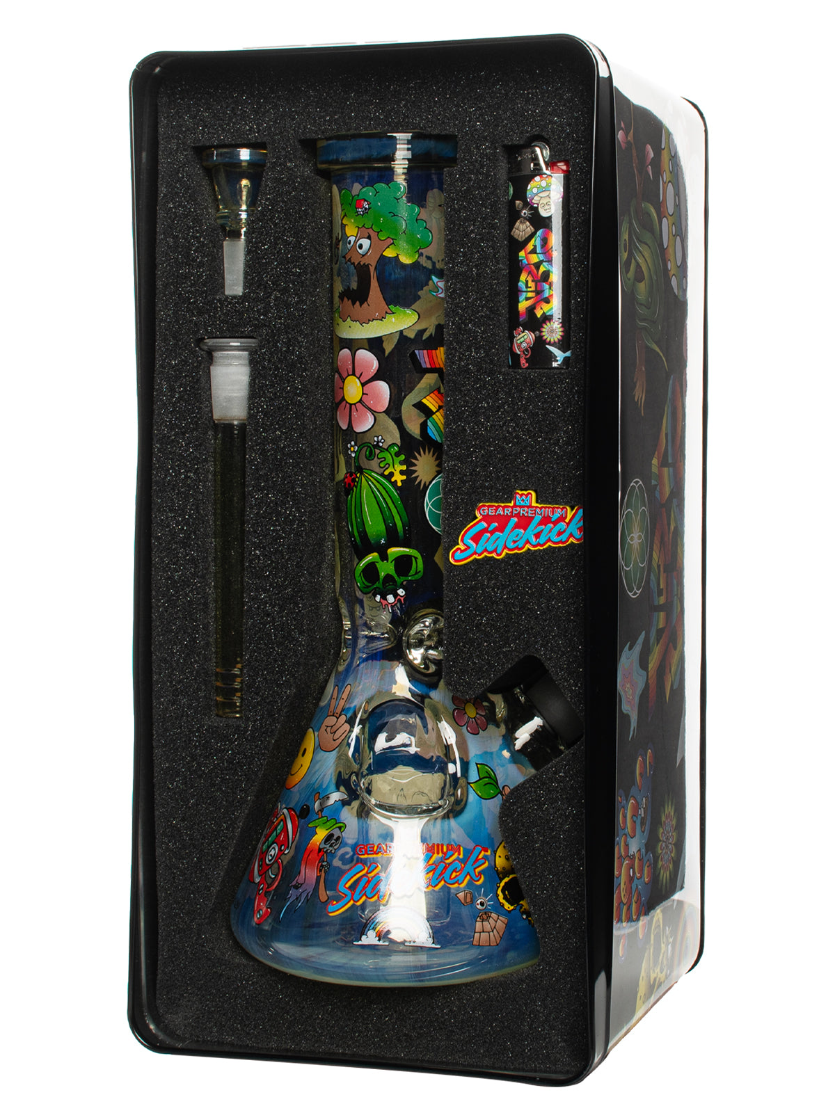 12" 7mm Thick Color Changing Jerome Baker Sidekick Water Pipe (Limited Edition)