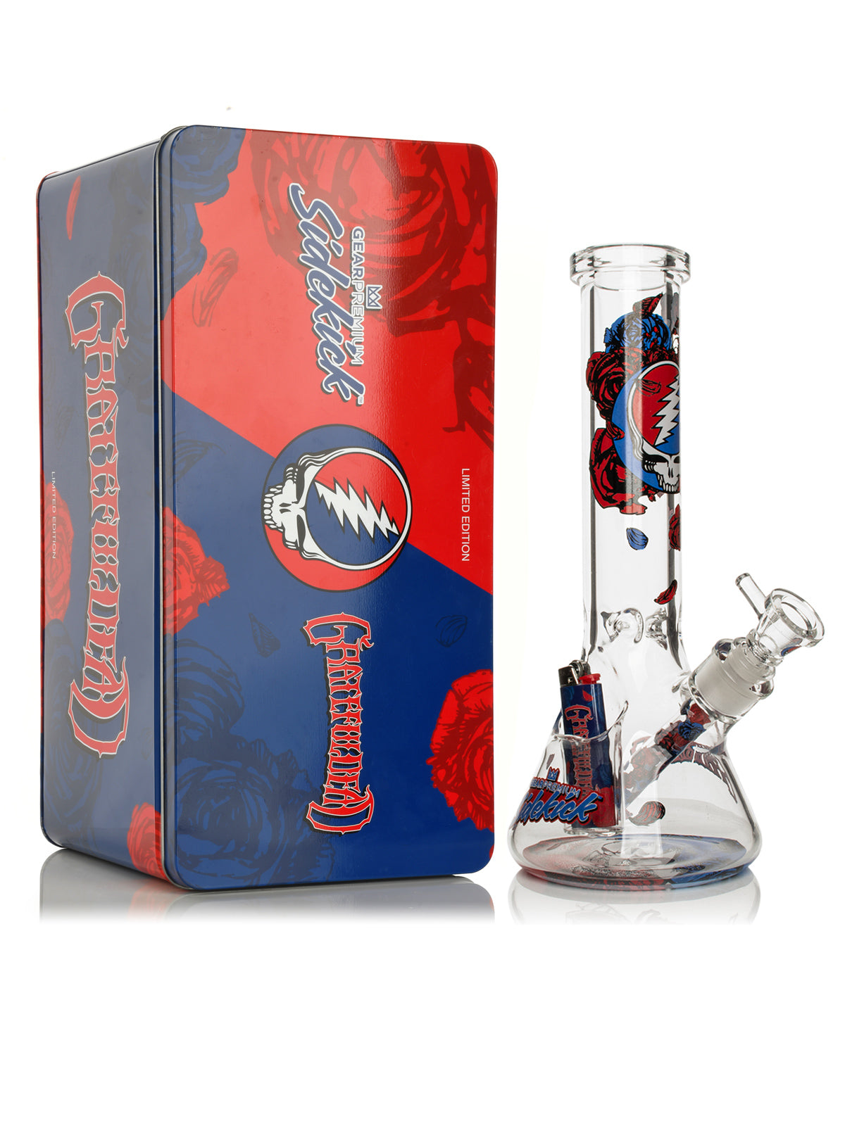 12" 7mm Thick Steal Your Face Sidekick Water Pipe (Limited Edition of 420)