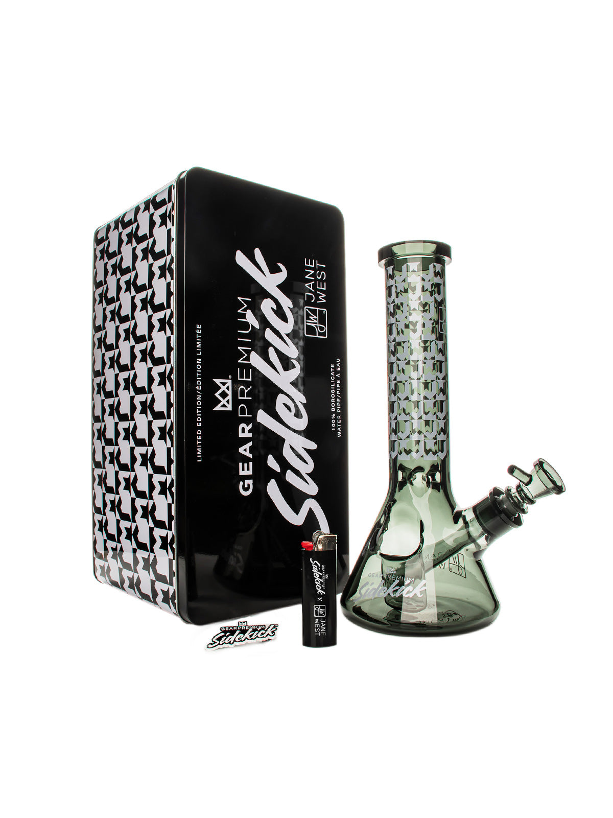 12" 7mm Thick JW Signature Pattern Sidekick Water Pipe (Limited Edition of 420)